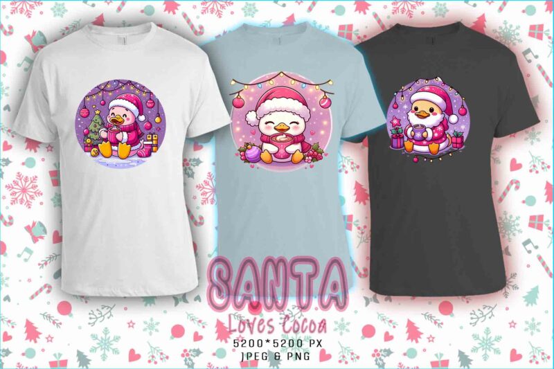 Abstract Santa Claus Drinking Cocoa t-shirt design bundle of 20 png & jpeg designs – download instantly Retro Vintage T-shirt Design