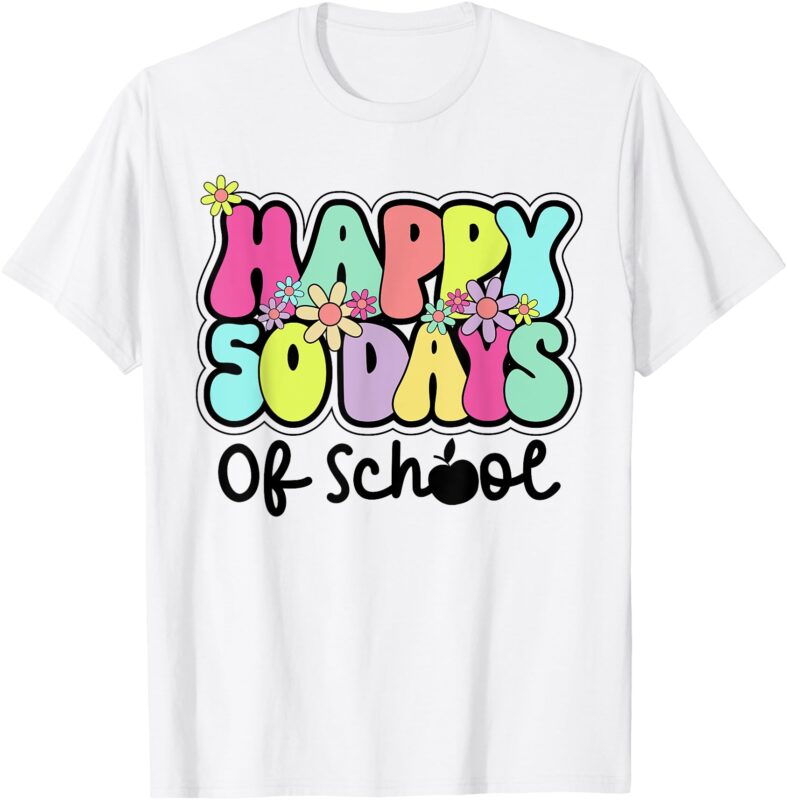 50 Days Happy 50th Day Of School Teacher Students Boys Kids T-Shirt