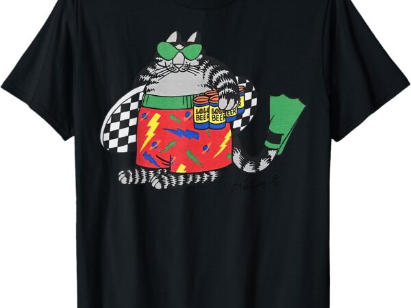 70s b kliban fat cat surf t-shirt 70s b kliban fat cat surf t-shirt