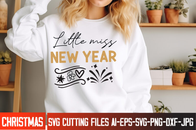 Little miss New Year 2024 T-Shirt Design, Little miss New Year 2024 vector t-Shirt Design, Little miss New Year 2024 SVG design , New year