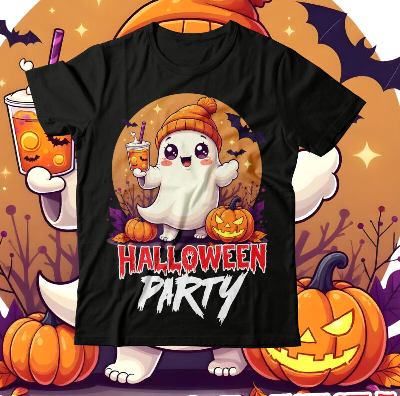 Halloween Party T-Shirt Design, Halloween t-shirt design,halloween,Halloween t-Shirt Design bundle,Happy halloween t-shirt design,halloween