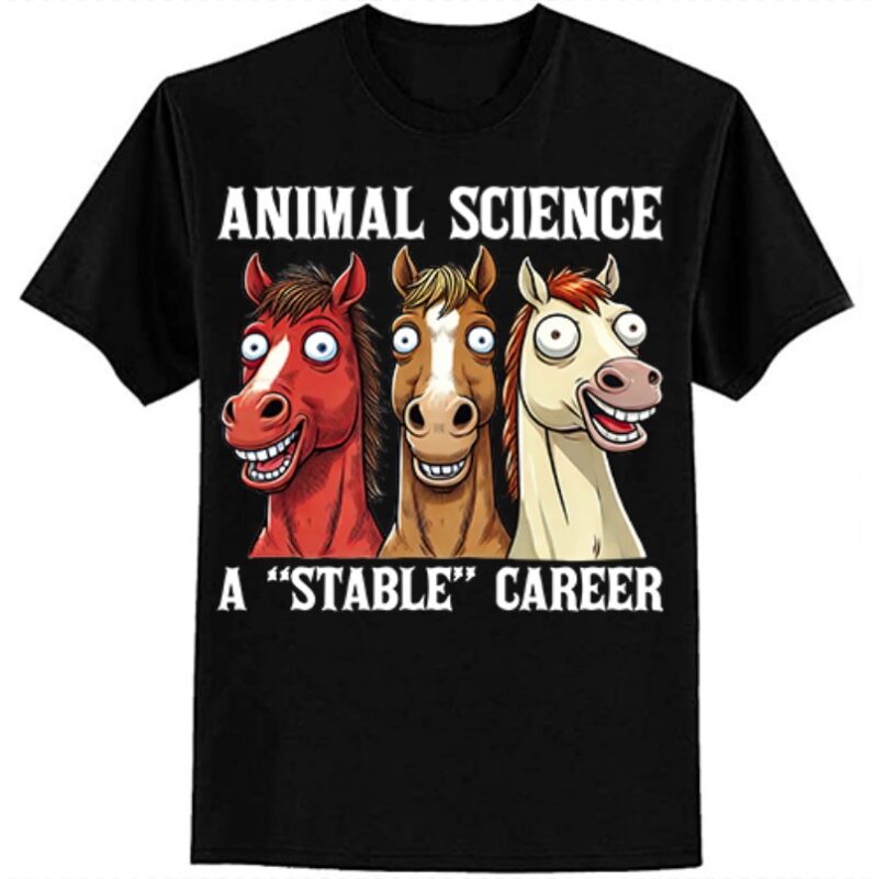 Animal Science – A Stable Career – Funny Horse Science T-Shirt ltsp