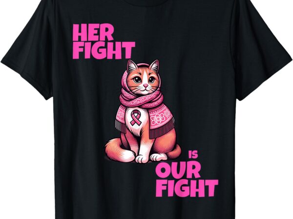 Babushka cat pink breast cancer awareness t-shirt t-shirt