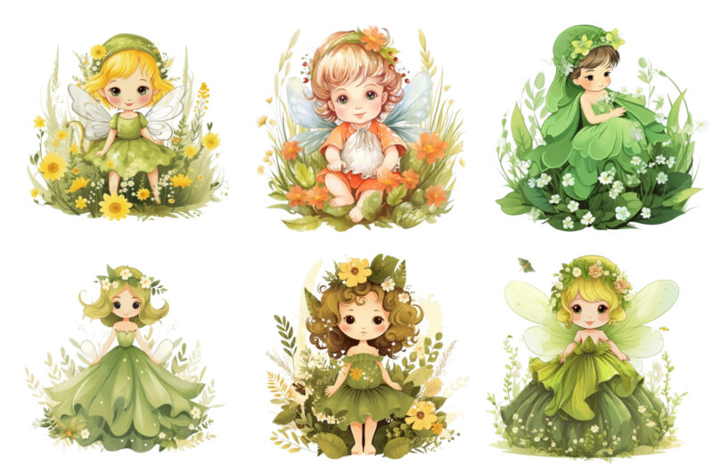 Beautiful baby Field fairy in dress