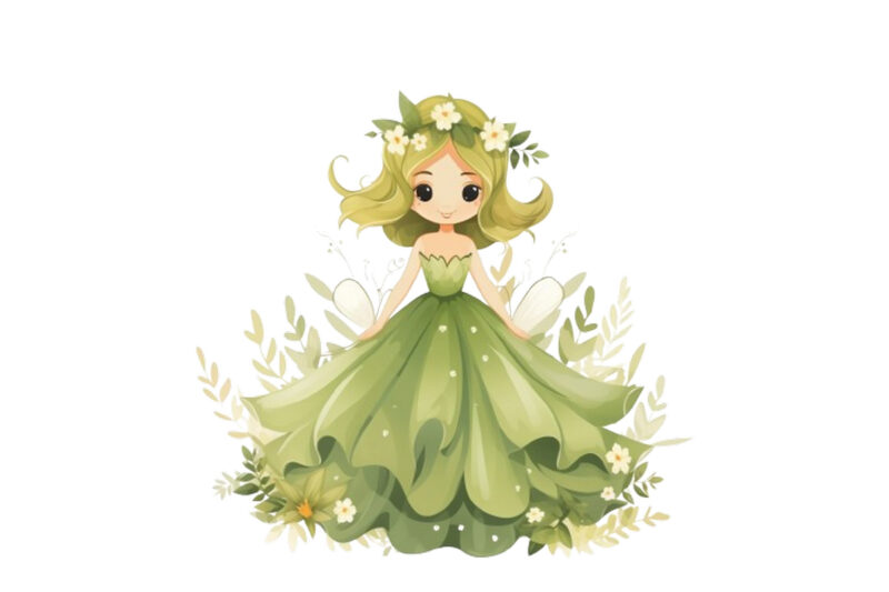 Beautiful baby Field fairy in dress