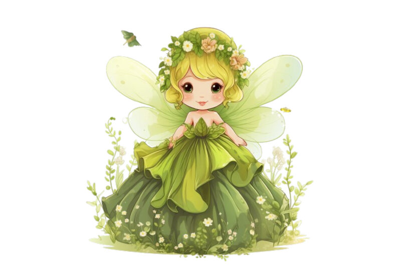 Beautiful baby Field fairy in dress
