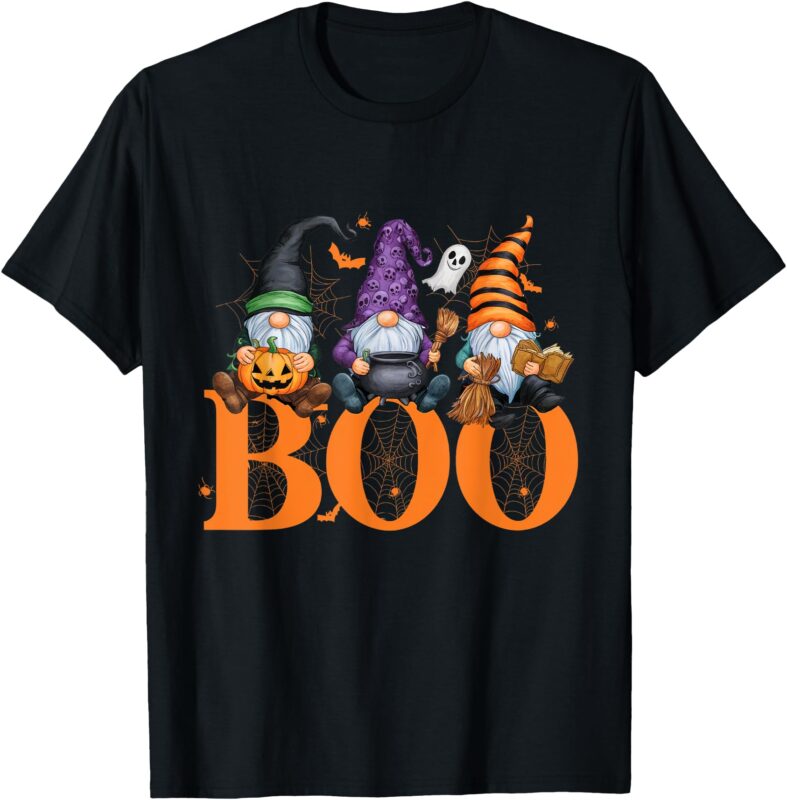 Boo Gnome Halloween Black Tee, Shirt For Men or Women Kids T-Shirt