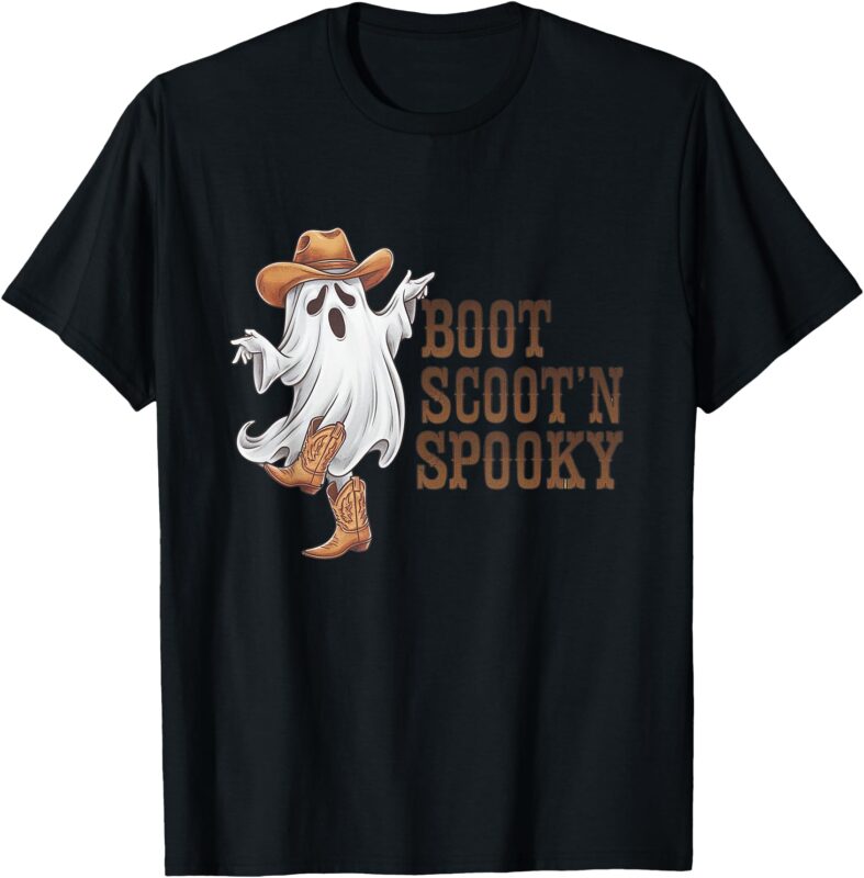 Boot Scootin Spooky Funny Country Music Halloween Design T-Shirt