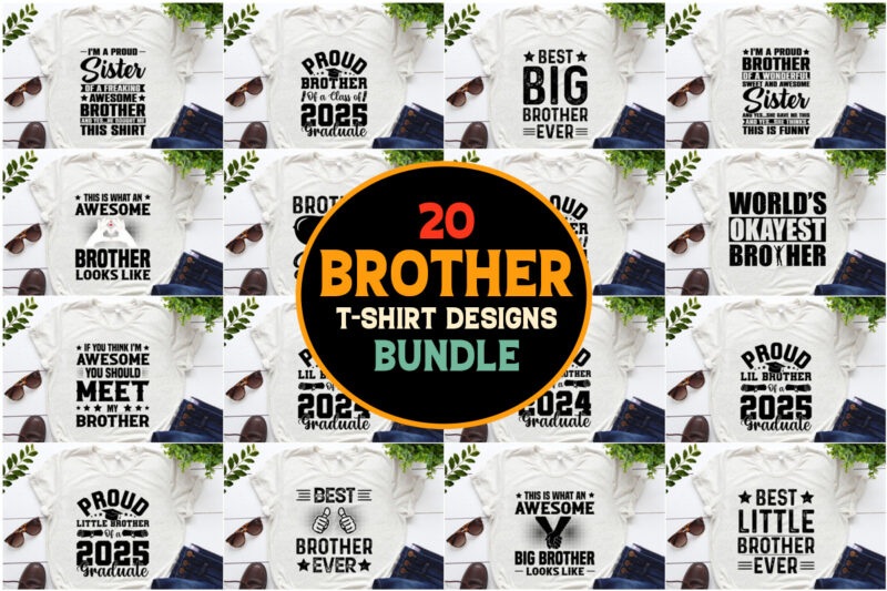 Brother T-Shirt Design Bundle