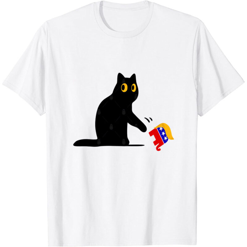 Cat vs. GOP Elephant – Kamala Harris – Anti Trump T-Shirt