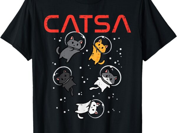 Catsa cat astronauts funny kitten space women girls kids men t-shirt
