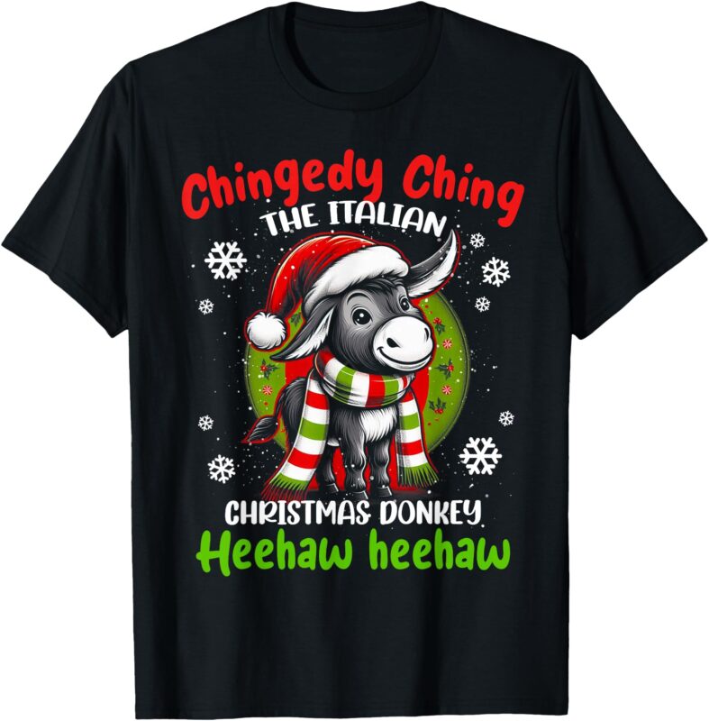 Christmas Donkey Italian Xmas Gifts For Men Women T-Shirt