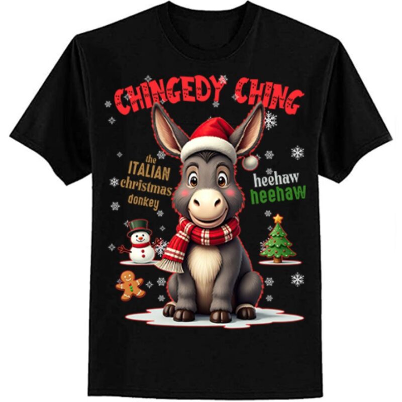 Christmas Donkey Italian Xmas Gifts For Men Women T-Shirt ltsp