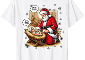 Christmas Jesus Is The Reason For The Season Christian Santa T-Shirt ltsp