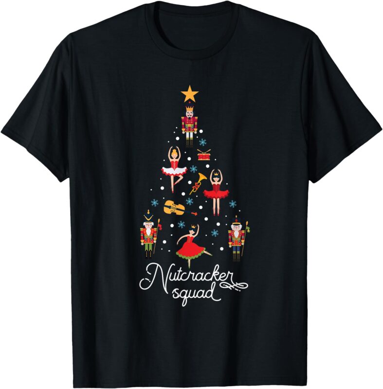Christmas Nutcracker Squad Ballet Dance Women Kids Girls T-Shirt