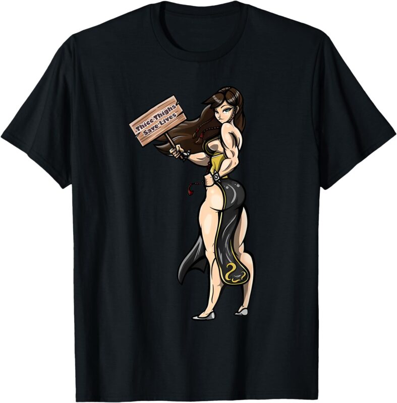 Chun-Li Thick Thighs Save Lives Funny Gaming Retro for Men T-Shirt