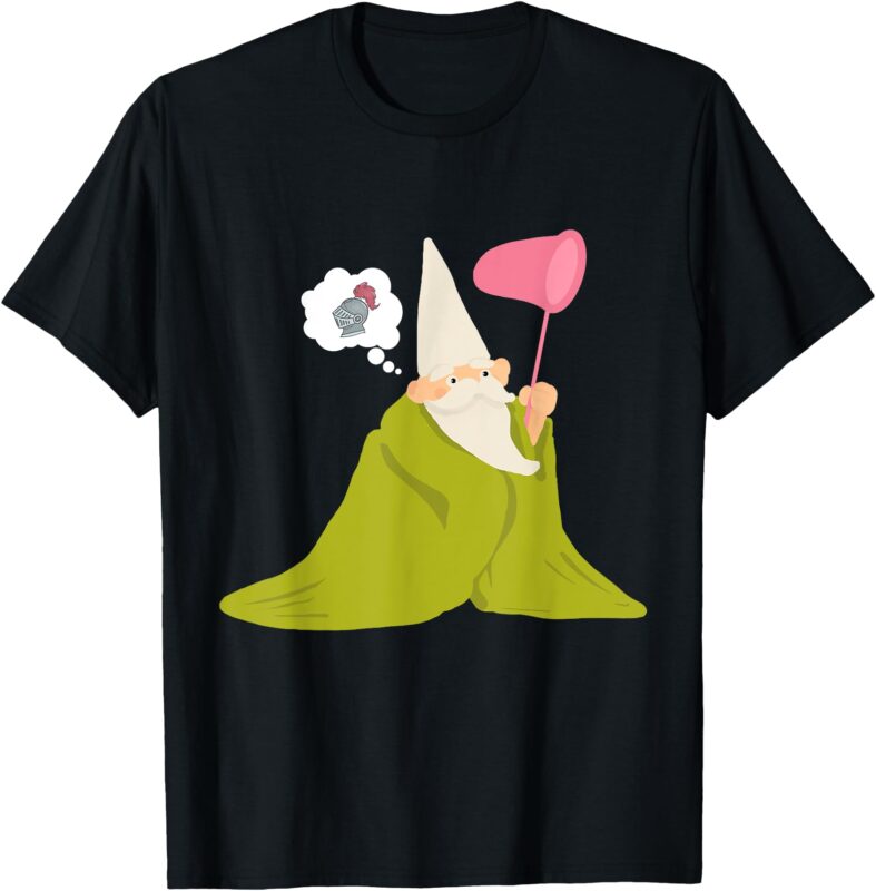 Crawly Gnome Tiny Green Wizard, Funny Green Gnome T-Shirt