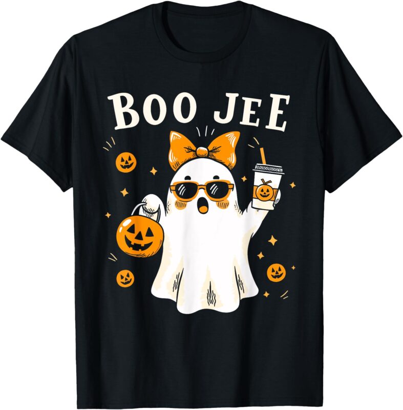 Cute Boo-Jee Ghost Halloween Spooky Season Women Girls T-Shirt