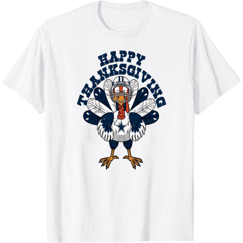 Dallas Cowboys Turkey Happy Thanksgiving T-Shirt