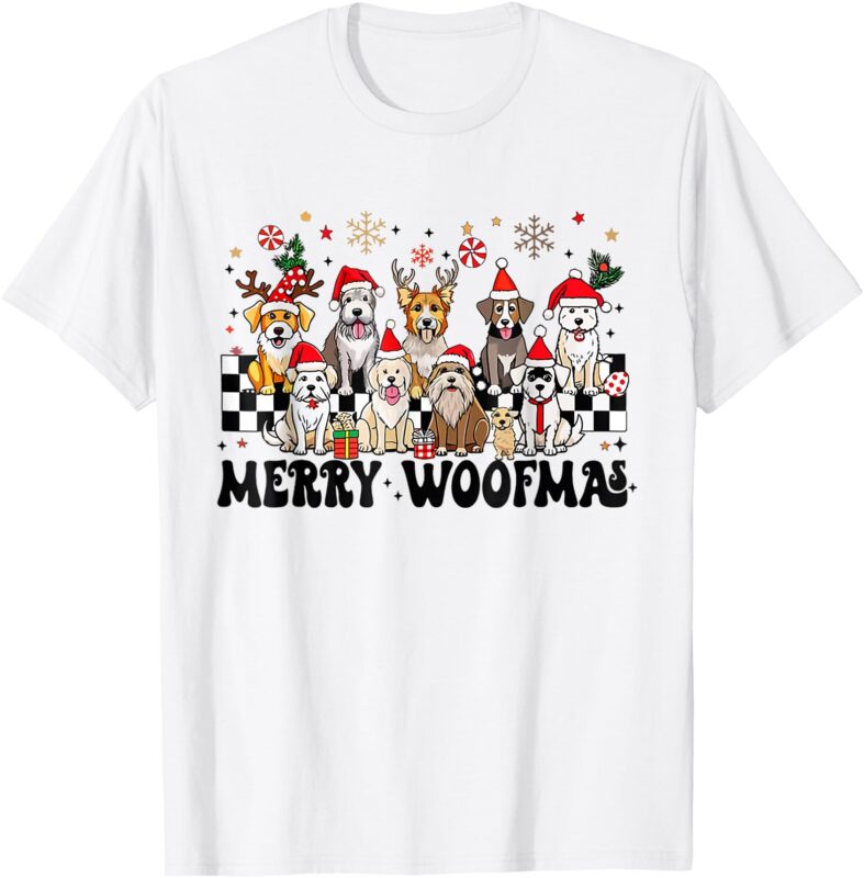 Dog Christmas Merry Woofmas Dog Lover New Year T-Shirt