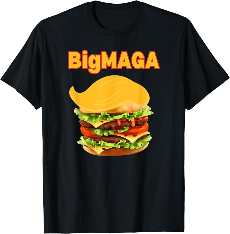 Donald Trump Cheeseburger Big MAGA Hamburger T-Shirt