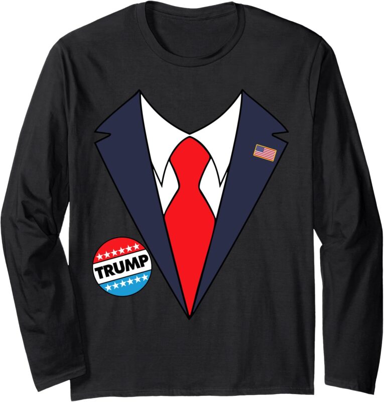 Donald Trump Halloween Costume Funny Kids Long Sleeve T-Shirt