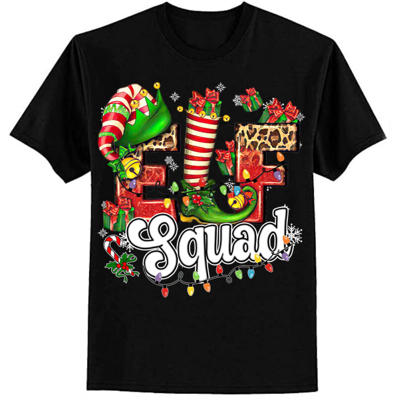 Elf Family Christmas Matching Pajamas Xmas Elf Squad T-Shirt ltsp