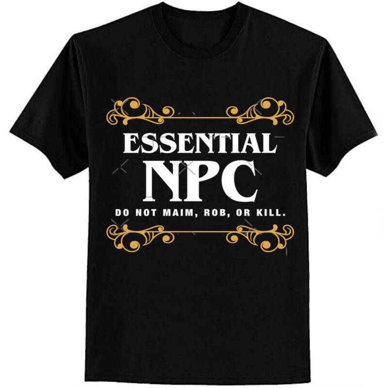 Essential NPC Non-Playable Character Gaming Essential T-Shirt