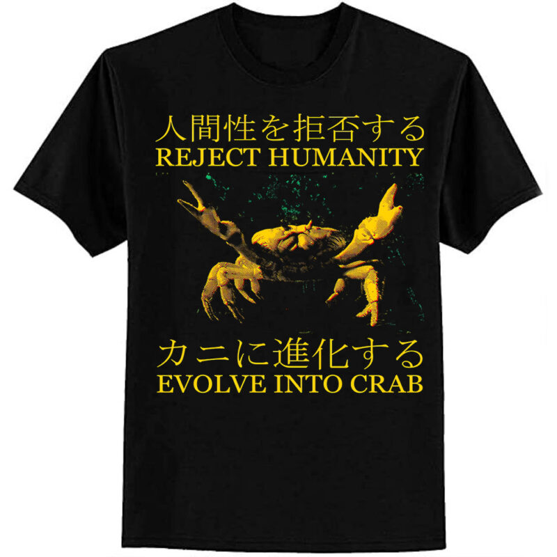 Evolve into Crab Japanese Vintage Active T-Shirt