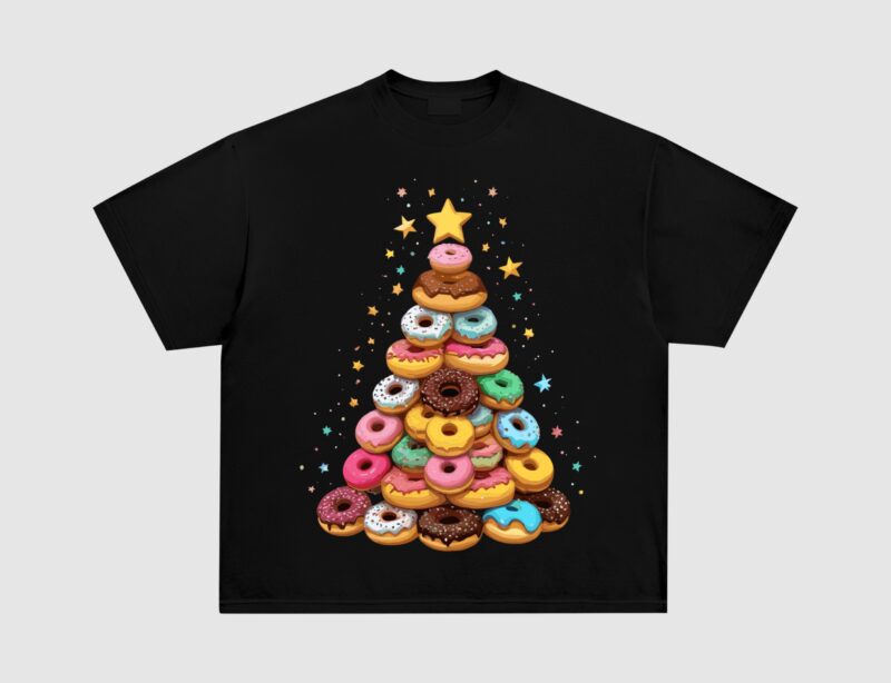 Funny donuts christmas tree lights xmas