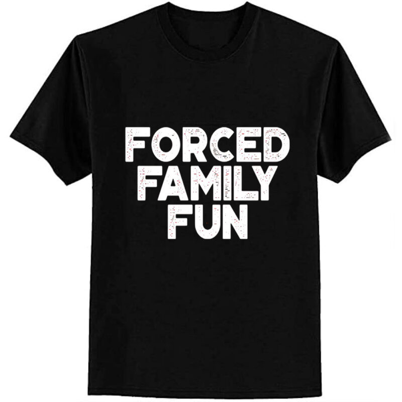Forced Family Fun Funny Vintage Retro (White) T-Shirt