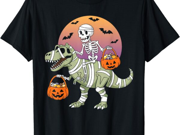 Funny halloween boys kids toddlers dinosaur t-rex skeleton t-shirt