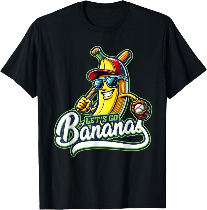 Funny Let’s Go Bananas Shirt Cute Banana for Kids Boys Girls T-Shirt