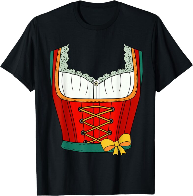 Funny Oktoberfest dirndl costume for halloween party T-Shirt