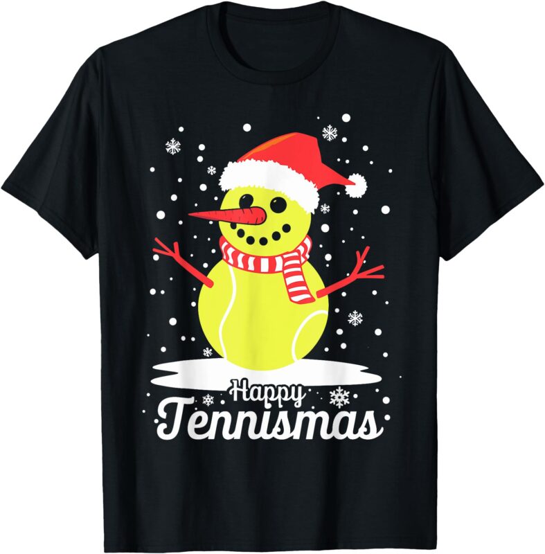 Funny Tennis Player Xmas Lights Christmas Tennis T-Shirt