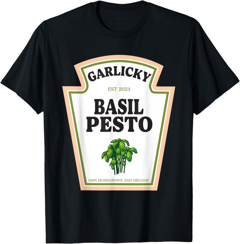 Garlicky Basil Pesto Condiment Costume Party Matching T-Shirt