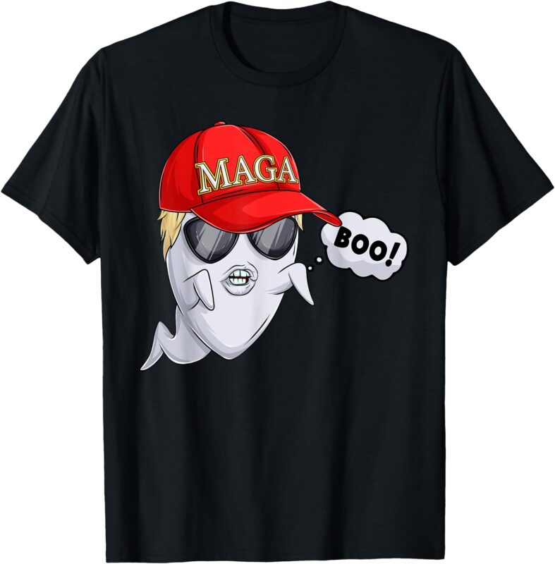 Ghost Trump Halloween Costume, Maga Donald Trump Boo T-Shirt