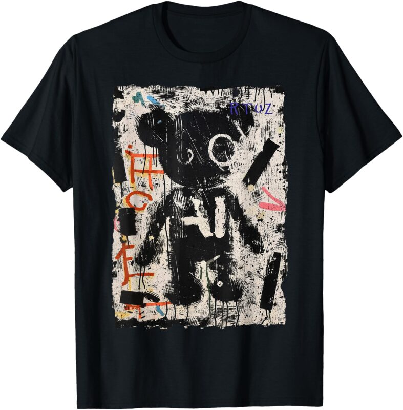 Graffiti Teddy Bear Edgy Vintage Retro Streetwear Teddy T-Shirt