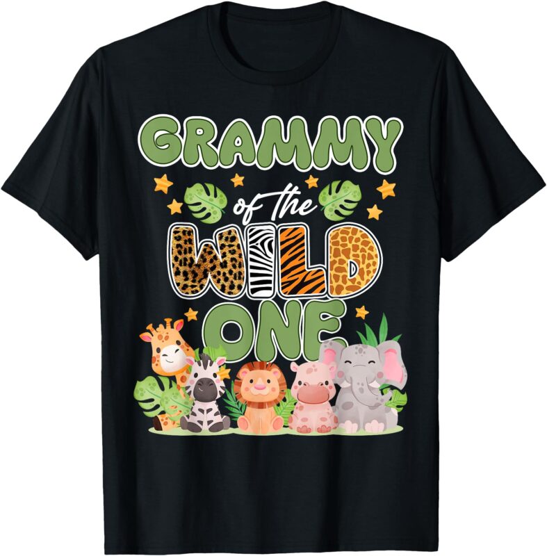 Grammy Of The Wild One 1st Birthday Safari Family Matching T-Shirt