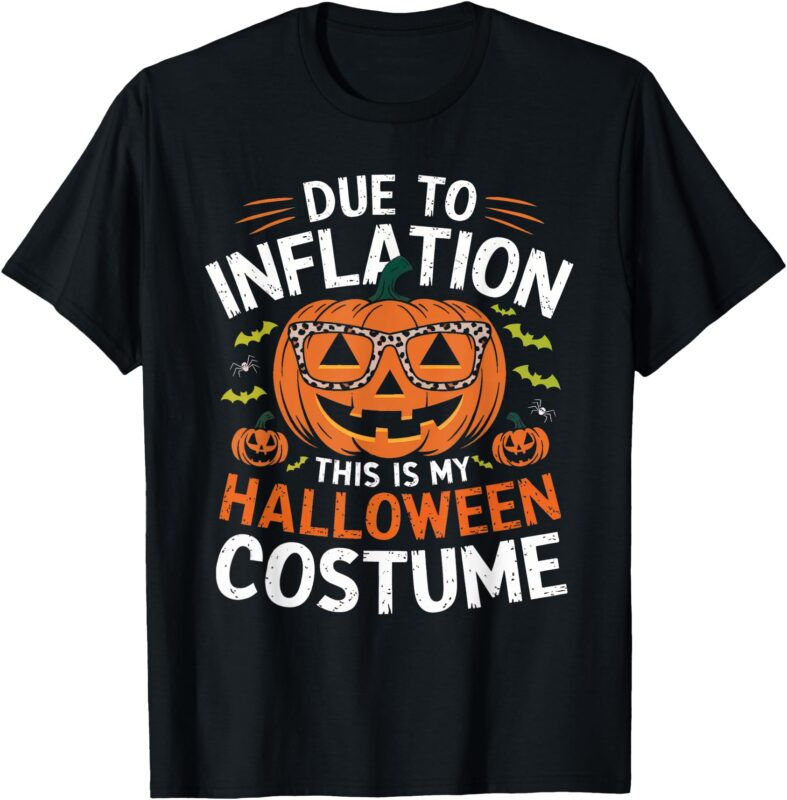 Halloween Costumes Woman 2024 Funny Due to Inflation T-Shirt