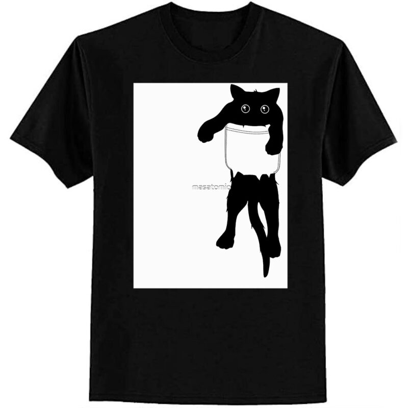 Hang loose black cat pocket art Classic T-Shirt