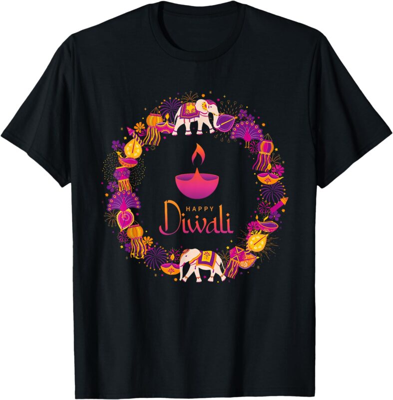 Happy Diwali Festival of Lights Deepavali Hindu Indian T-Shirt