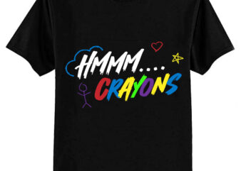 Hmmmm crayons black Classic T-Shirt