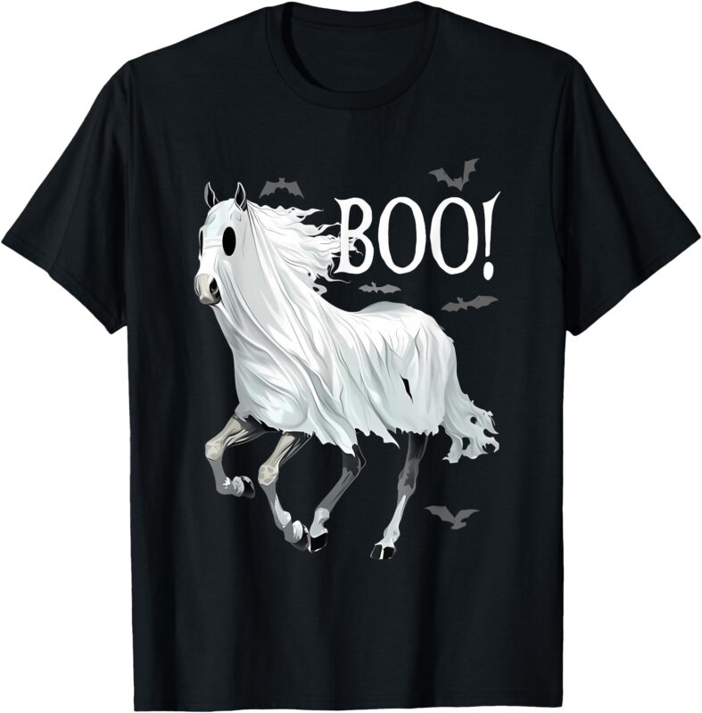 Horse Cosplay Ghost Boo – Horse Ghost Halloween T-Shirt