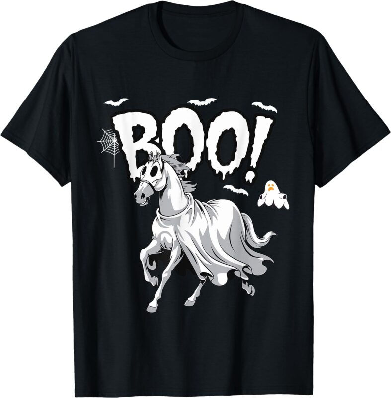 Horse Cosplay Ghost Boo – Horse Ghost Halloween T-Shirt T-Shirt