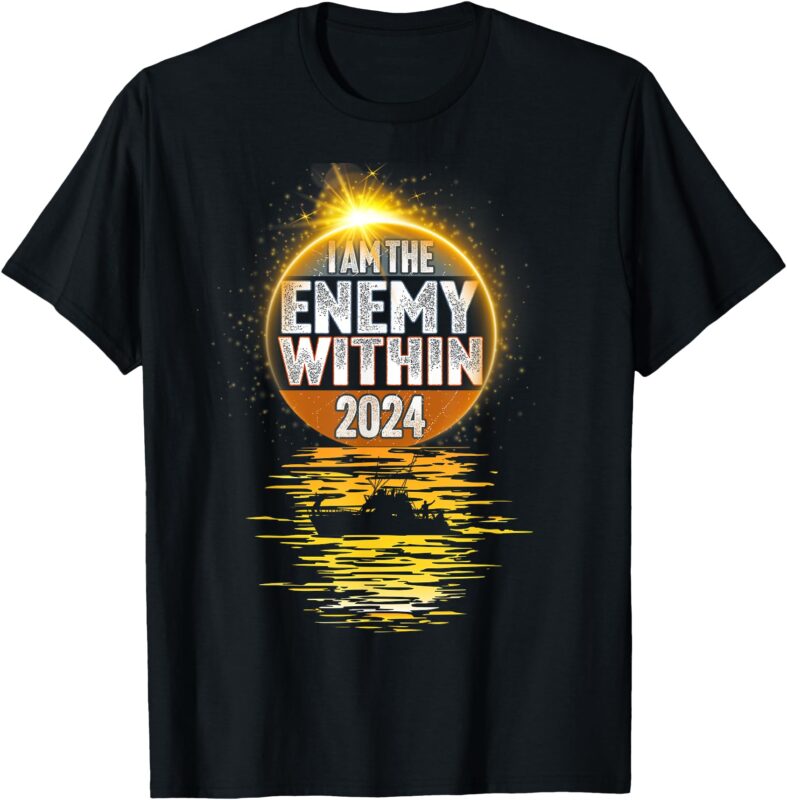 I Am the Enemy Within Funny Vintage Solar Eclipse Men Women T-Shirt