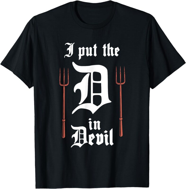 I Put The D In Devil Funny Matching Halloween Couples T-Shirt