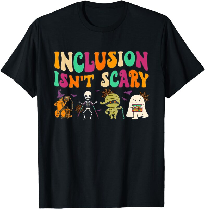 Inclusion Isn’t Scary SLP Halloween Groovy Sped Teacher T-Shirt