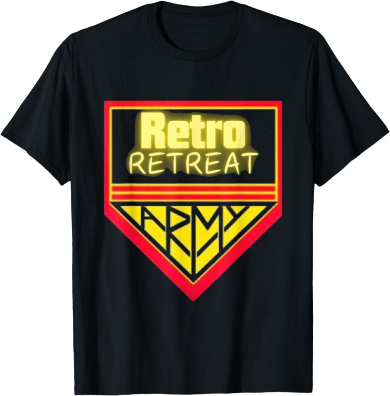 Join the Retro Retreat Army – Trendy Graphic Tee T-Shirt