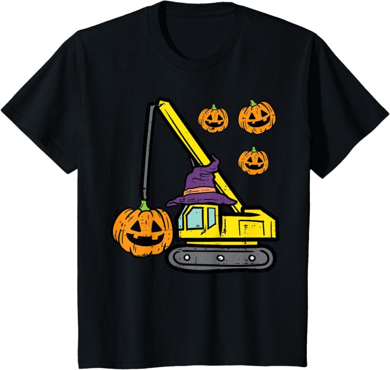 Kids Halloween Crane Construction Truck Costume Toddler Boys Kids T-Shirt